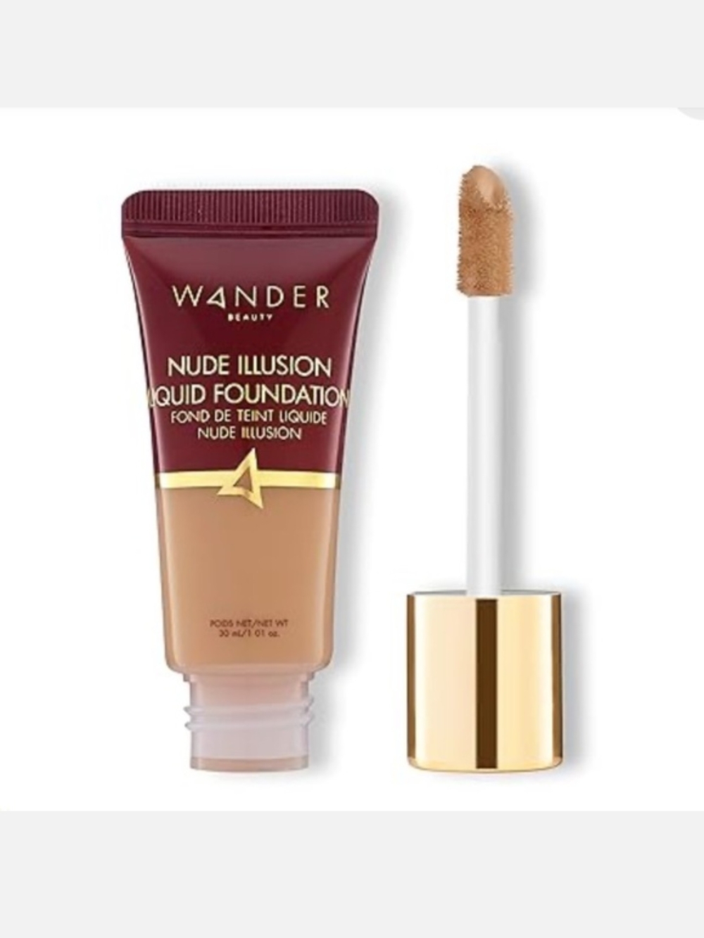 Wander Beauty Nude Illusion Liquid Foundation In Shade Golden Medium